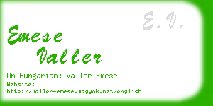 emese valler business card